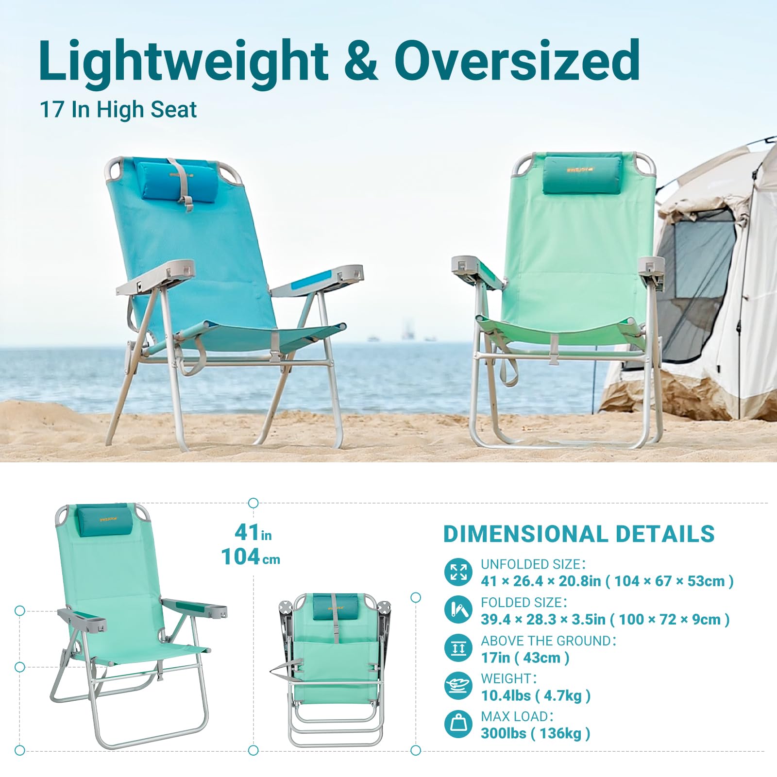 Lightweight backpack beach chair hot sale