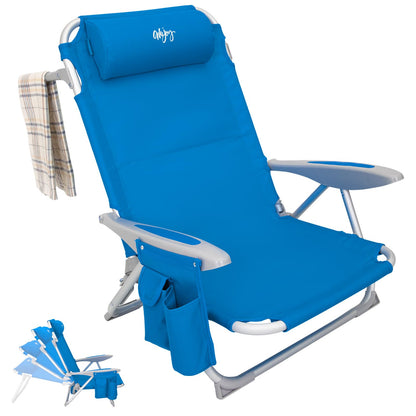 WEJOY Adjustable 4-Position Portable Reclining Beach Chair 「2024 New Color」