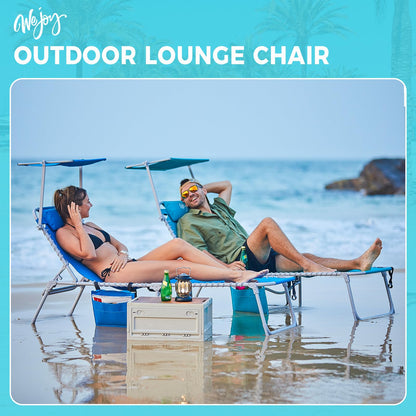 WEJOY Beach Lounge Chair with Umbrella