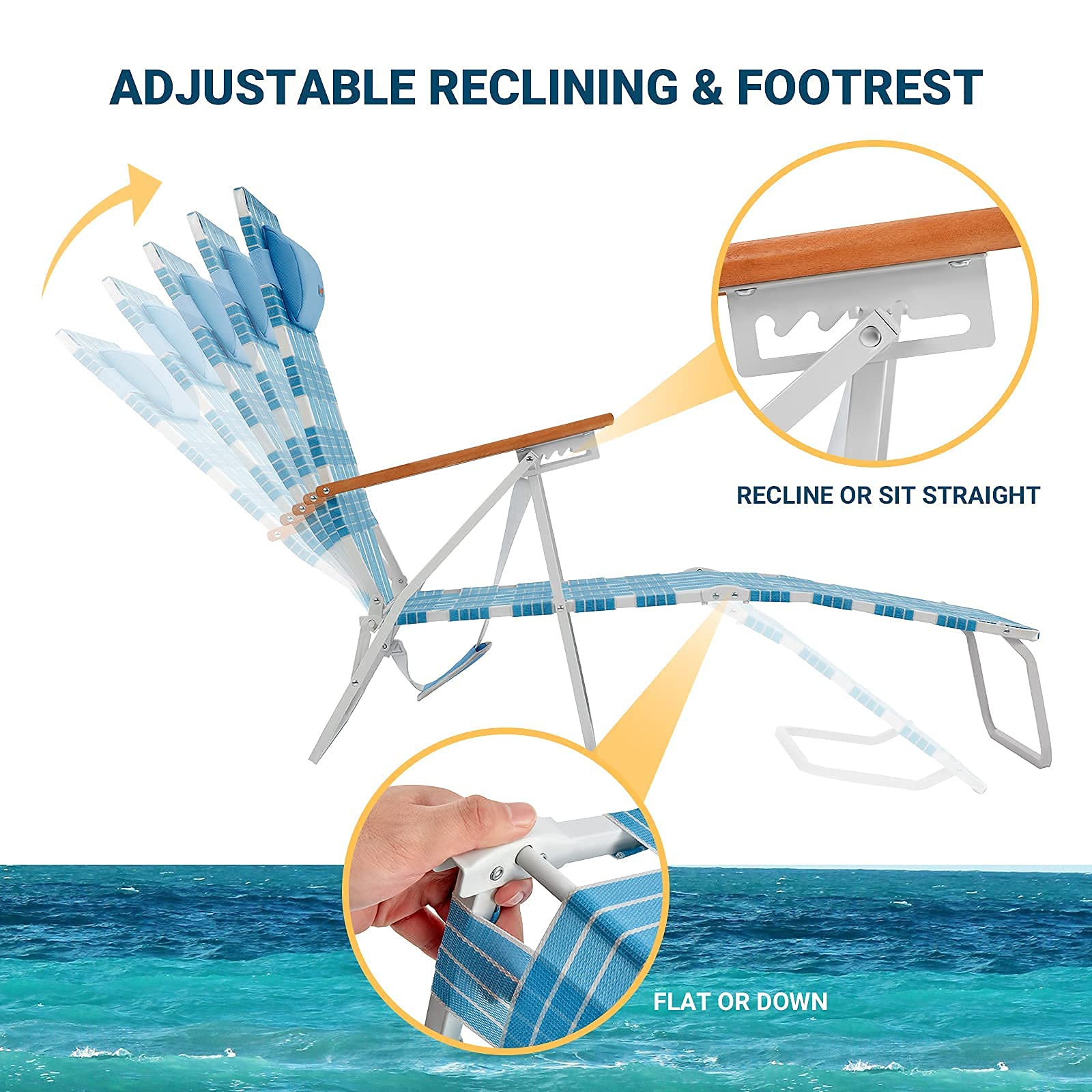 Songmics beach chair online portable