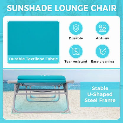 WEJOY Beach Lounge Chair with Umbrella