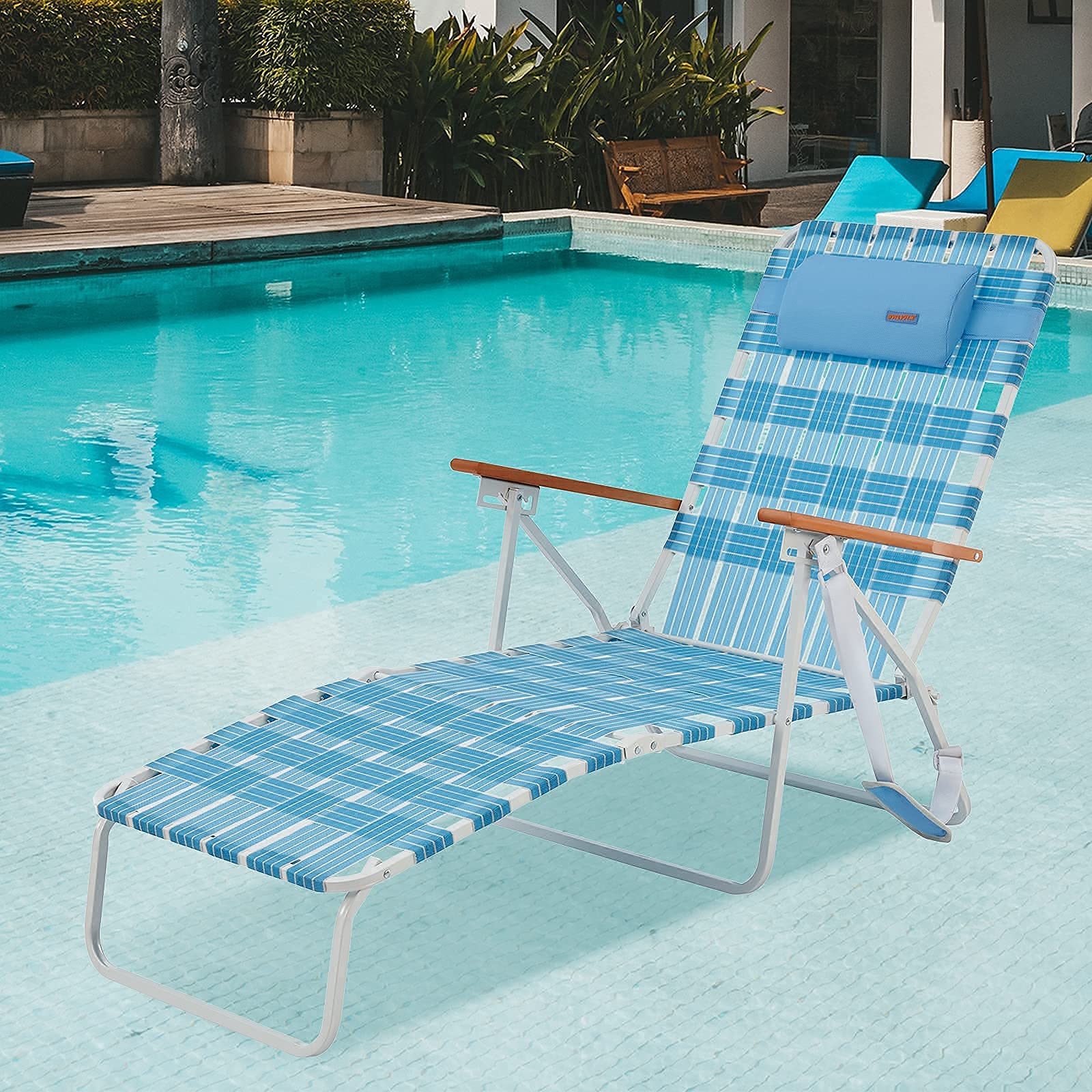 Folding beach best sale chaise lounge