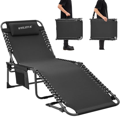 WEJOY 2 Pack Outdoor 5-Position Adjustable Patio Chaise Lounge Chair