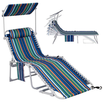 WEJOY Beach Lounge Chair with Umbrella