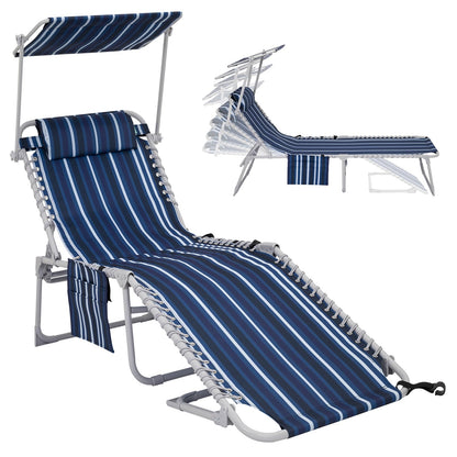 WEJOY Beach Lounge Chair with Umbrella