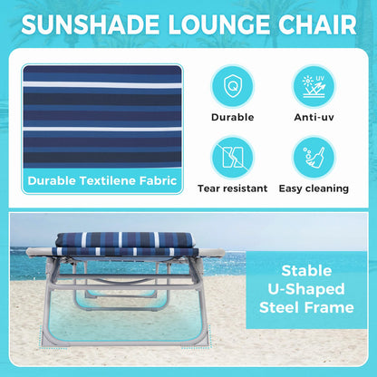 WEJOY Beach Lounge Chair with Umbrella