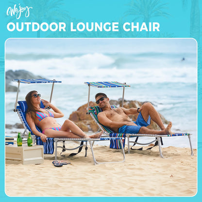 WEJOY Beach Lounge Chair with Umbrella