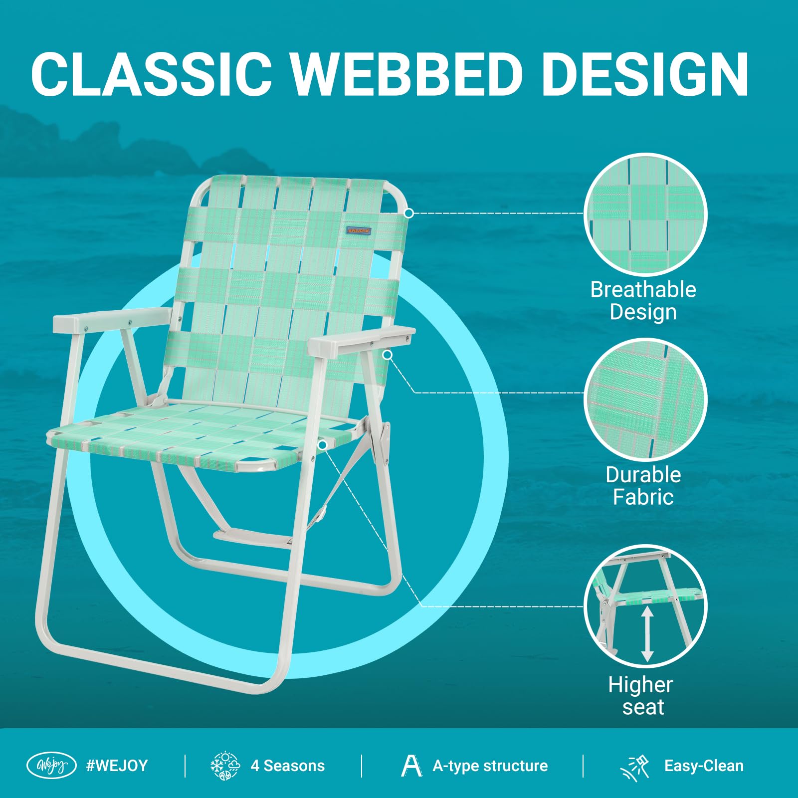 Lawn Chair USA Chair Replacement Lawn Chair Webbing - Webbing for Lawn  Chairs. UV-Resistant Straps Made with Durable Polypropylene. Chair Webbing  Kit