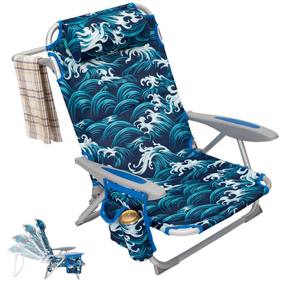 WEJOY Adjustable 4-Position Portable Reclining Beach Chair 「2024 New Color」