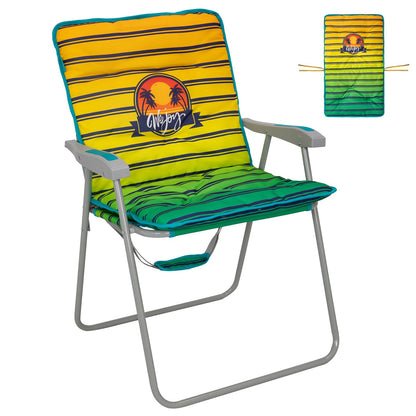 WEJOY High Back Beach Chair with Removeable Padded Cushion