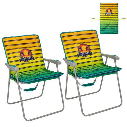 WEJOY High Back Beach Chair with Removeable Padded Cushion