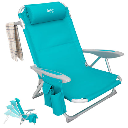 WEJOY Adjustable 4-Position Portable Reclining Beach Chair 「2024 New Color」